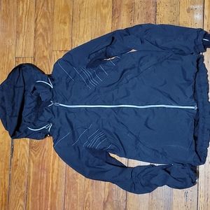 LULULEMON Run Hustle Jacket black with reflective micro-stripes size 4  @e1